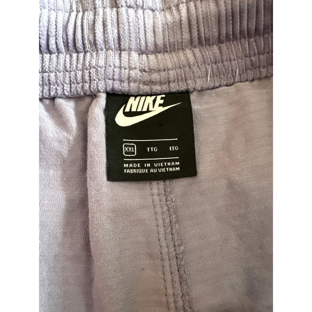Nike Sportswear Corduroy Shorts Mens‎ XXL Purple Lavender Retro Script Logo